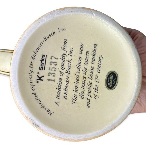 Anheuser-Busch beer stein Limited edition K series tavern scene mug with lid - Picture 10 of 10